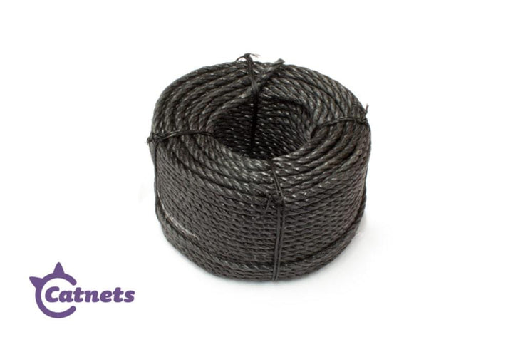 Catnets Edging Rope (Black or Stone) Black Edging Rope "By-The-Metre"