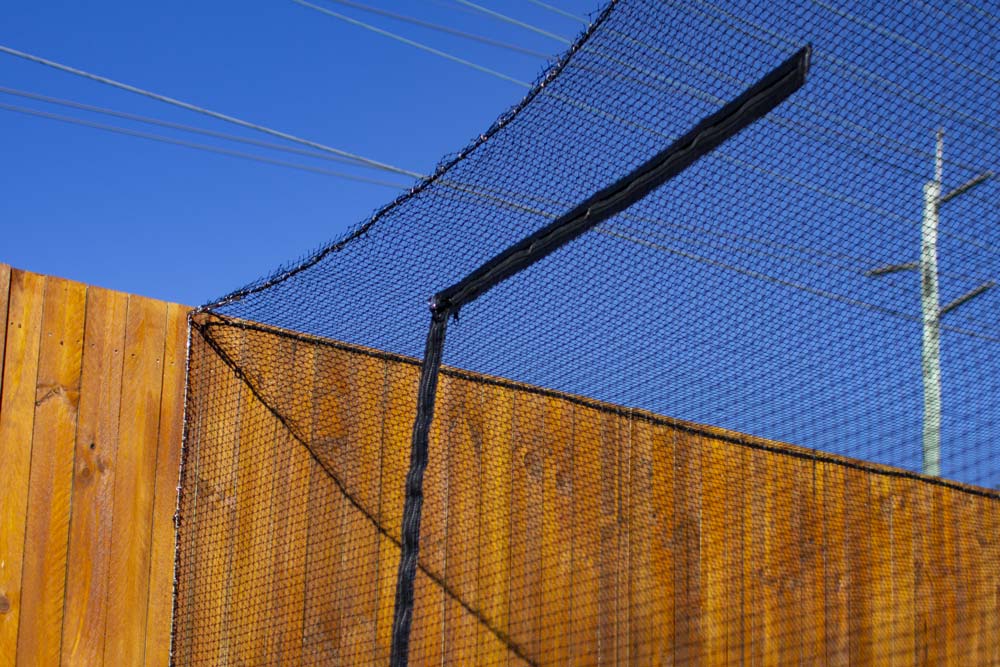 Complete Wall Net with F-Zipper (3.5m x 3.5m Netting) - Black – Catnets