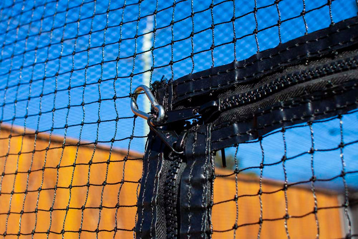 Catnets Complete Wall-Nets with Zip Stainless Steel Complete Wall Net with F-Zipper (3.5m x 3.5m Netting) - Black