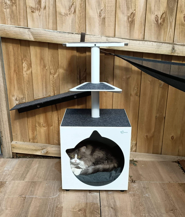 Catnets SKYWALKS Cat Climbing System Skywalks Outdoor Cat Tree With Extension